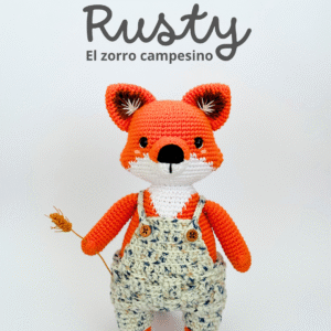 Rusty, El Zorro Campesino - Patrón Amigurumi