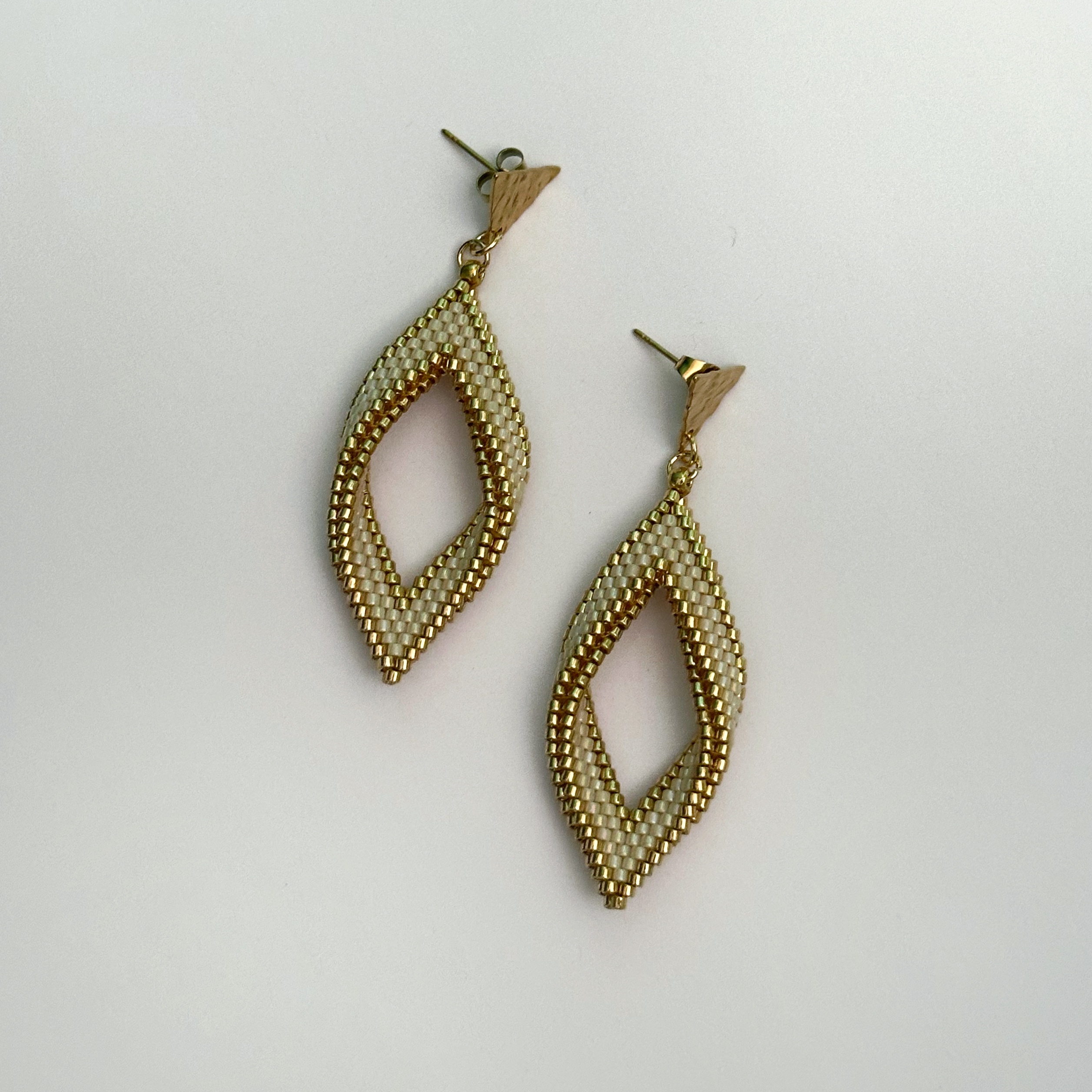 Aros Miyuki Folded - Golden Cream - Imagen 2