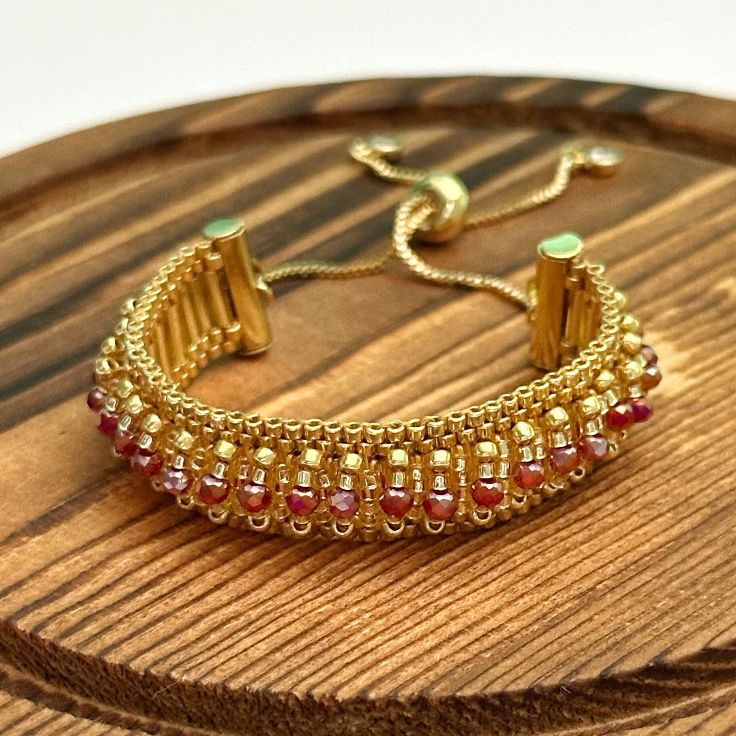 Pulsera Miyuki con Cristales - Golden - Imagen 6