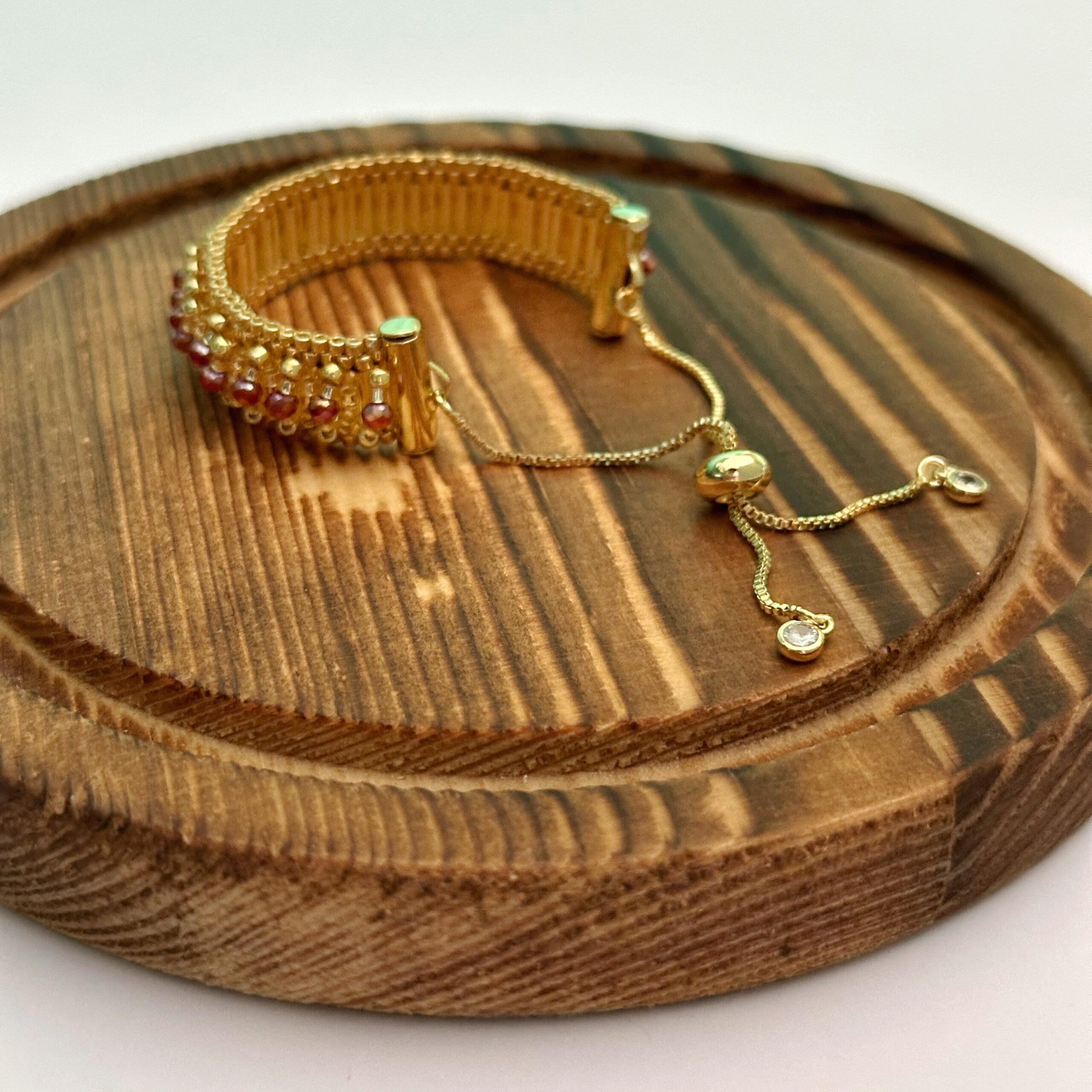 Pulsera Miyuki con Cristales - Golden - Imagen 3