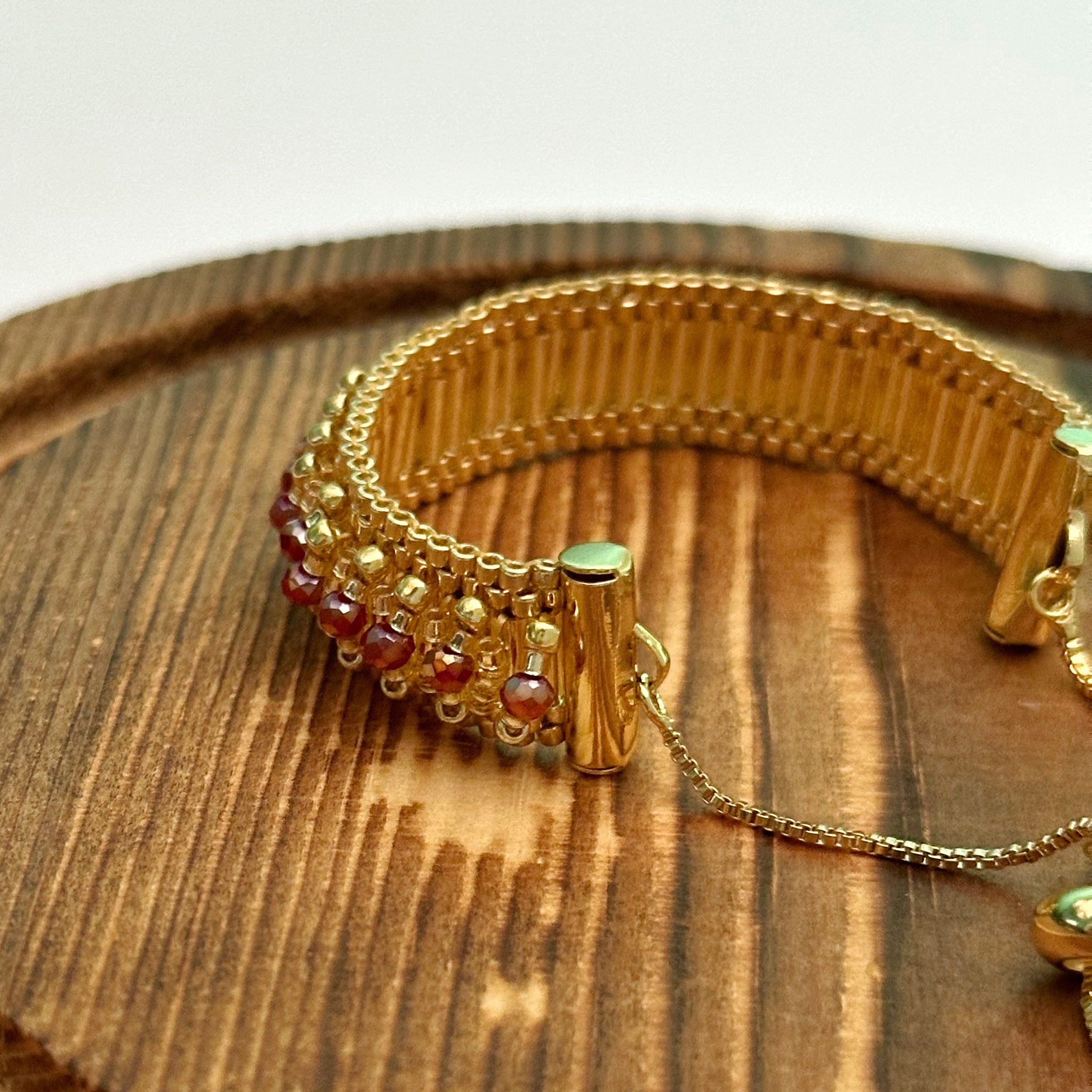 Pulsera Miyuki con Cristales - Golden - Imagen 2